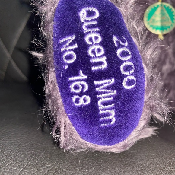 Hermann Queen Mum 168/500 Purple Mohair Bear. Limited Edition. 100th Birthday. - Picture 4 of 11